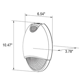 Oval LED Emergency Wall Pack Light