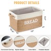 Lukeline Bread Storage Basket for Kitchen, Foldable Fabric Bread Keeper