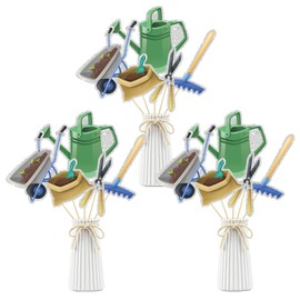 Garden Tool Theme Centerpiece Sticks,Boy Kid Birthday Table Toppers,Gardening Tool Summer Birthday Party Decorations Gardener Retirement Centerpieces for Table Baby Shower Supplies.Set of 15