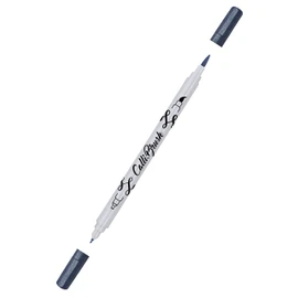 ONLINE Calli.Brush Pen mit Double-Tip, Pinsel- und Kalligraphie-Spitze, Handlettering Brush-Pens in verschiedenen Farben, bunte Bullet-Journal Stifte, Kalligrafie-Stifte, Farbe: Metallic Blue