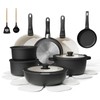 Bazova 23-Piece Removable Handle Pots and Pans Set Non Stick,