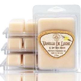 Way Out West Candles - Scented Wax Melts - Highly Fragrant Air Freshener - 4 Pack Set of 6 Melt Cubes (4, Vanilla de Leche)