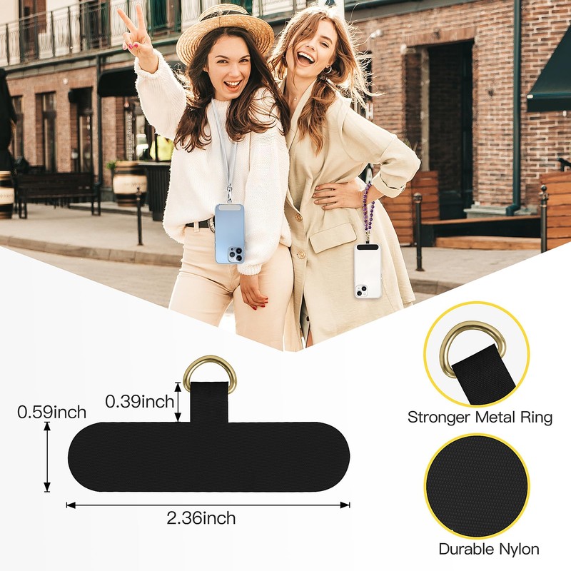 takyu Phone Tether Tab, 2 Pack Universal Phone Safety Tether