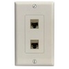 RiteAV CAT 6A 2 Port Shielded Cat6a Punchdown Wall Plate