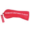 SHABIER Red Golf Head Cover with Remove Before Flight Design
