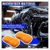 2 esponjas de microfibra para detalles de automóvil, almohadilla aplicadora