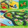 Mfmiudole Kids Rugs Traffic Road Carpet Play Rug 80×120 CM