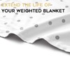 YnM Cotton Duvet Cover for Weighted Blankets (Bordeaux Dot, 60''x80'')