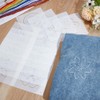 BENECREAT 16Pcs Plastic Sashiko Stencil, 5x5inch Flower Patterns Embroidery Tool
