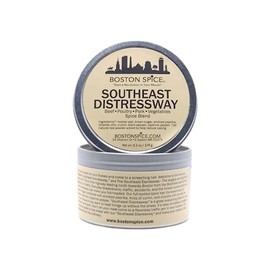 Boston Spice Southeast Distressway Handmade Gourmet Barbecue BBQ Seasoning Dry Rub Blend Steaks Beef Hamburgers Chicken Wings Poultry Ribs Pork Vegetables Smoker Grill Smoked 1 Cup wt. 6.1oz/174g Tin