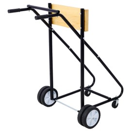 Outboard Boat Motor Stand,Small Outboard Stand on Wheels 315lbs Weight Capacity,Boat Motor Stand Cart Dolly Wood Color