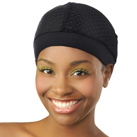 DONNA Spandex Dome Wig Cap Wig Head Wig Caps for Women Hair Net XL, 1pc Black Color