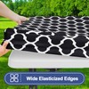 Smiry 2 Pack Rectangle Table Cloth 4 Foot, Waterproof Elastic