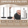 Stainless Steel Kitchen Roll Holder, Non-Slip & Waterproof, with Anti-Roll