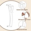 sourcing map 12pcs Valance Clips, 2.5in Clear Plastic Valance Hidden