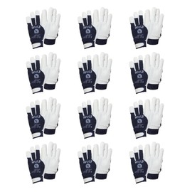 TK Gloves WOLF Leather Assembly Gloves/Size 09, 12 Pairs/Gloves Work Gloves/Unlined/Full Grain Goatskin and Cotton Knit/Leather Gloves
