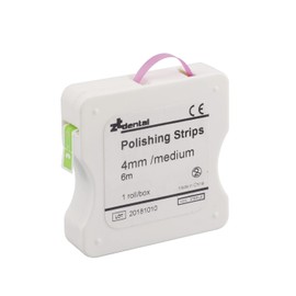Dental Polishing Strips | Abrasive Finishing 4mm x 6M for Interproximal Teeth Cleaning Care | Whitening, Deep Sanding and Grinding (Pink)