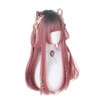 Semi-Long Murasaki Pink Wig, Women's, Straight, Natural, Harajuku Style, Popular,