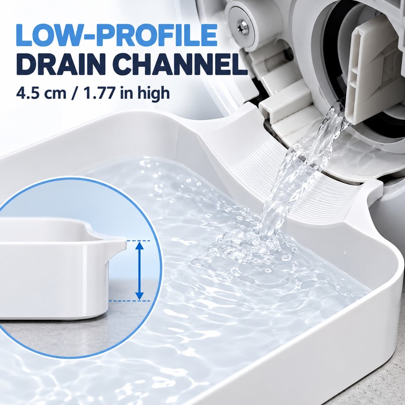 Washing Machine Drain Water Collection Tray, 7 Inch Lint and