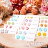 TAINSKY - arete de arcilla floral, 16 formas para joyas