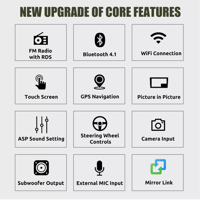 ESSGOO For Toyota Camry 2007-2011 Android 13 Bluetooth Car Stereo