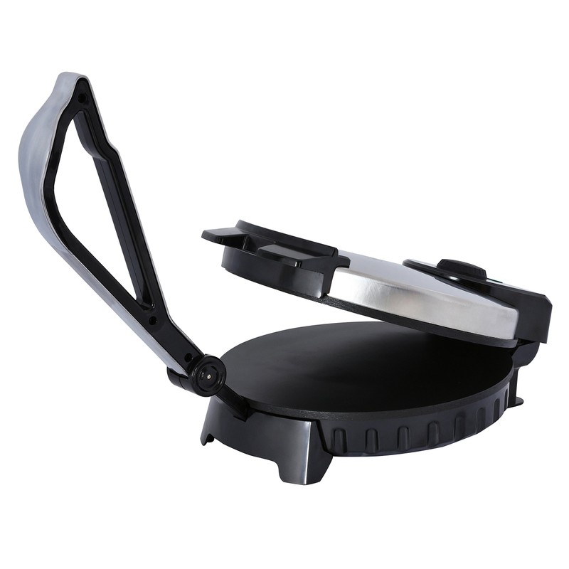 Brentwood Electric Tortilla Maker Non-Stick, 10-inch, Brushed Stainless Steel/Black