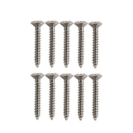 DIAO79NI 10PCS Ultra 3x20mm Stainless Steel Humbucker Pickup Ring Screws Pickup Surround Frame Mounting Screws Black (Chrome)