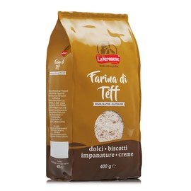 La Veronese | Farina di Teff, per Ricette Dolci o Salate, Farina Ad Alto Contenuto di Proteine e Fibre, A Basso Indice Glicemico, Senza Glutine, 400g