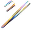 Laja Imports Multi Titanium Rainbow Color Thumb Dressing Forceps Tweezer