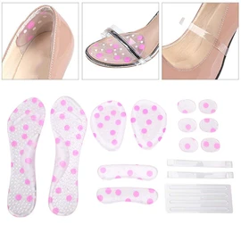 Inserciones De Cojines De Tacón Alto Para Mujeres, Conjunto De Protector De Cuidado De Pies Multifuncional Que Incluye Almohadilla Para El Pulgar Del Pie Del Antepié Y Almohadilla Para El Talón