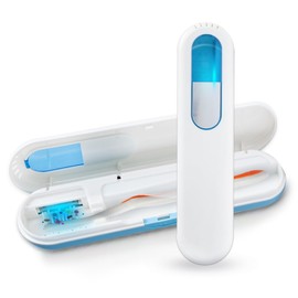 TAISHAN UV Toothbrush Case Sanitizer，Portable Rechargeable Travel Toothbrush Holder,Fits All Toothbrushes for Electric and Manual Toothbrushes,Safety Feature for Home and Travel