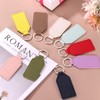 sourcing map 4pcs Leather Key Fob, PU Car Keychain Blanks