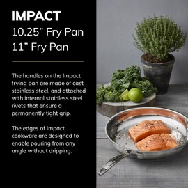 Scanpan Impact 2-Piece Fry Pan Set - Made of Durable 18/10 Stainless Steel - Dishwasher & Oven Safe