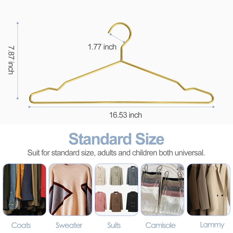 SPECILITE Metal Wire Clothes Hangers Bulk 100 Pack with Notches