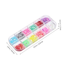 STOBOK Nail Glitters Highlighter Powder Manicure Beauty Supplies Chunky Flakes Resin Epoxy Crafts Easy to Apply Multi-Purpose