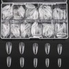 Almond Shaped Nail Tips 500pcs Clear Acrylic Long Nails Full