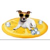 Pet Cooling Mat, Orange Design, 60 cm Diameter, Temperature Reducing