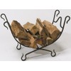 Panacea Wrought Iron Fireplace Log Bin 20 " H X 21 " W X 14 " D Black
