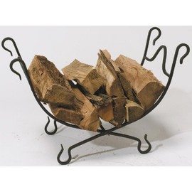 Panacea Wrought Iron Fireplace Log Bin 20 " H X 21 " W X 14 " D Black