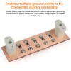 MOKIKUBA Copper Ground Bus Bar,Multipurpose Ground Bar Kit 7.88"x2.36"x .157"