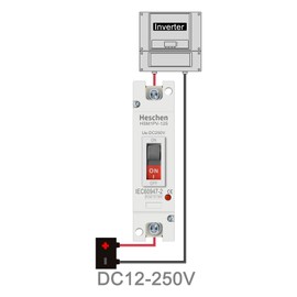 Heschen DC Molded Case Circuit Breaker MCCB, HSM1PV-125, 1 Poles, DC 250V 80A, Photovoltaic Circuit Breaker, for Solar PV System Solar Panels Grid System