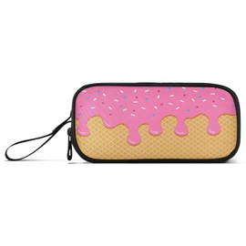 Caikeny Pencil Case Fruits Waffle Ice Cream Pen Bag Colorful Large Capacity Pencil Box Pen Pouch with Zipper Cosmetic Organizer for Kids Teens Adults