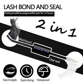 Qiveaory Lash Bond and Seal Kit 3Pcs DIY Lash Extension with Waterproof Lashe Cluster Glue 72h Hold and Seal Lash Remover Tweezers for Eyelash Extensions Beginners Self Use at Home