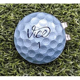 Vice Real Golf Ball Marker With Magnetic Hat Clip - Pro Ice Blue