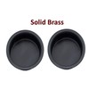 QCAA Solid Brass Finger Pull, 1-3/4", Matte Black, 2 Pack