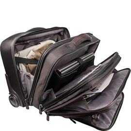 Mobile Edge Professional Rolling Laptop Case, Durable, Designed for Men, Women, Business, Travel, 17.3 Inch, Adjustable Laptop Section, Clothes Section, Telescoping Handle, Black, MEPRC1