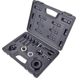 A A IN 14 PCS Power Steering Line Disconnect Pulley Puller Remove and Install Tool Kit for Water Vacuum Pump, Alternator pulleys Installation Remover for GM/FORD/CHRYSLER, MK27A