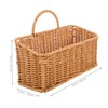 Mobestech Boho Wall Mounted Rattan Storage Basket Handwoven Faux Rattan
