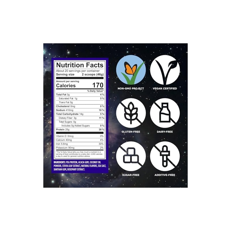 Vega Original Protein Vainilla, Ideal para Batidos y Repostería, 921