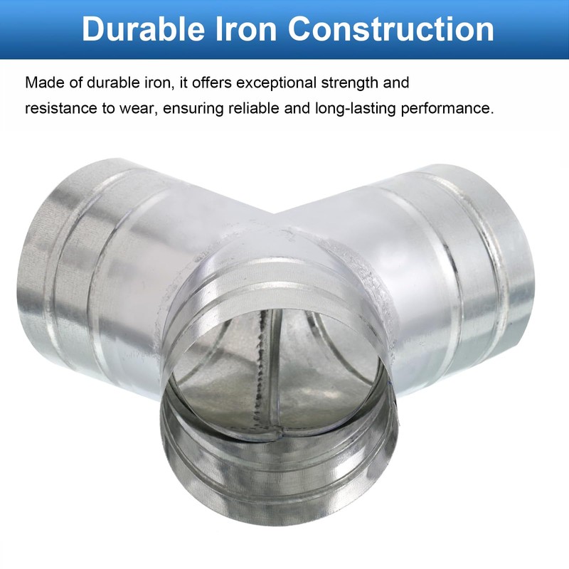 TOP-VIGOR 5" Inch to 5" Inch Y Shape Duct Splitter,